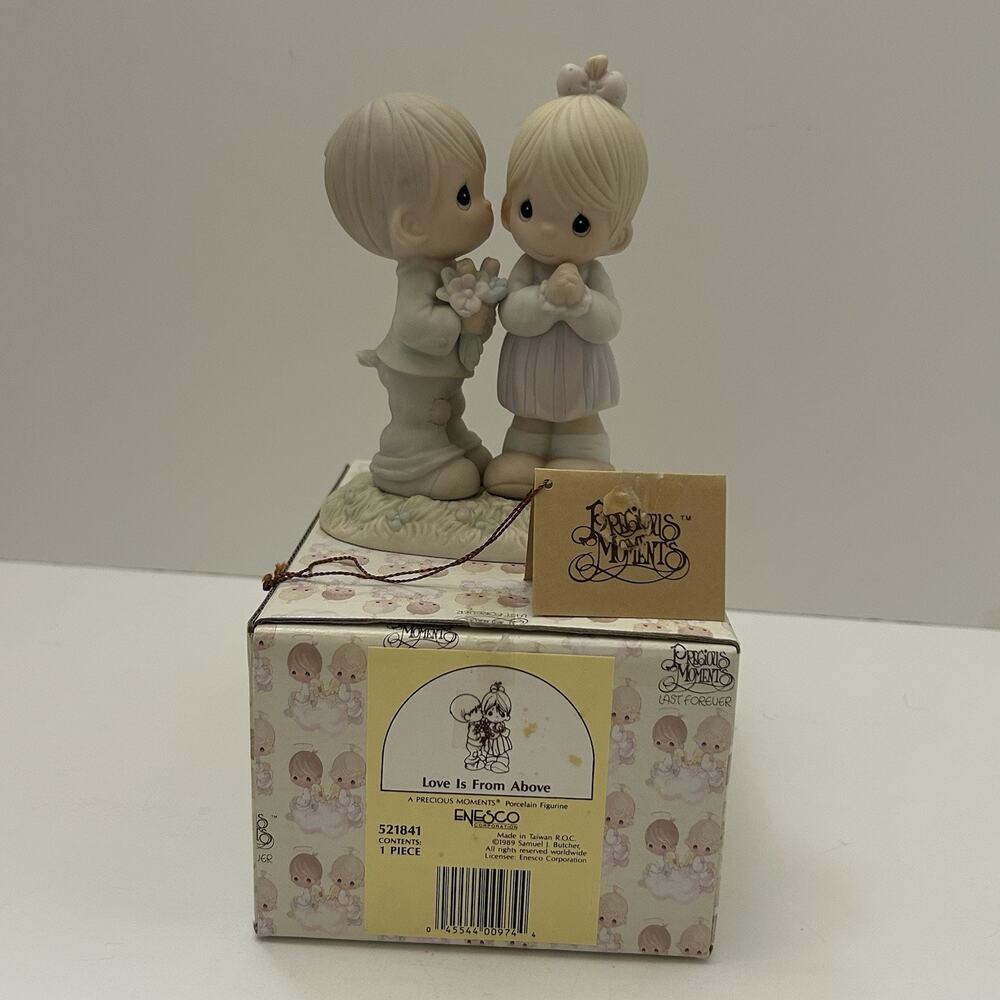 1989 Precious Moments Love Is From Above Figurine 521841 Vintage w/Box